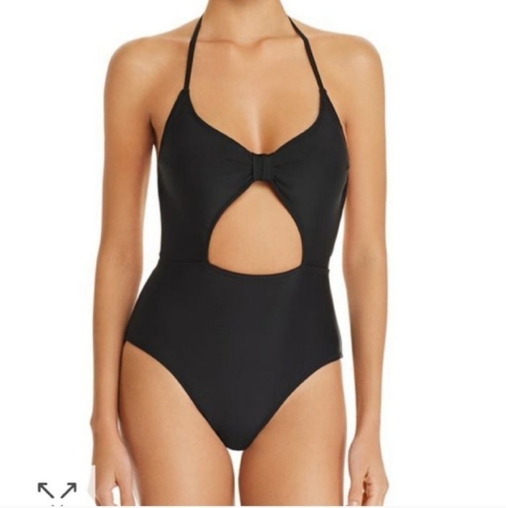 Sam Edelman Knot Front Open back halter one piece Summer Peekaboo